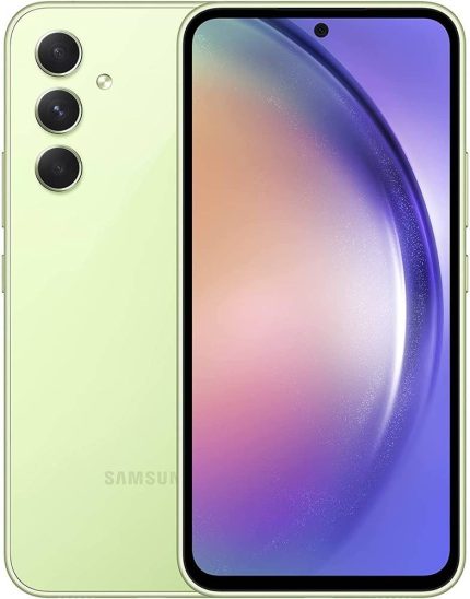 Samsung Galaxy A54 Dual SIM Smartphone, 6.4" Super AMOLED, 120Hz, 8GB RAM, 256GB Storage, 4G LTE / 5G,50MP, 12MP, 5MP / 32MP Camera, 5000mAh Battery, UAE Version, Awesome Lime | ‎‎SM-A546ELGDMEA