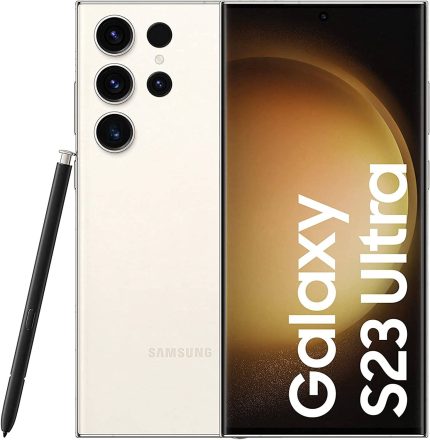 Samsung Galaxy S23 Ultra Dual SIM Smartphone, 6.8" Edge QHD+ AMOLED Display, 12GB RAM, 256GB Storage, 200 MP, 10MP, 10MP/ 12 MP Camera, LTE-5G Network, 5000mAh Battery, Cream | SM-5918BZEC