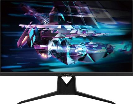 Gigabyte Aorus FI32U 31.5'' 4K UHD Gaming Monitor, 3840x2160 Resolution, 144Hz Refresh Rate, FreeSync Premium Pro, Vesa Display HDR400, 1ms GTG, SS IPS, 90% DCI-P3, HDMI, DP, Black | FI32U-EK