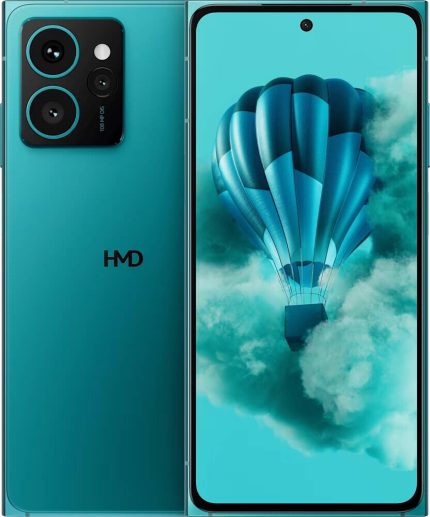 HMD Skyline 5G Dual Sim Mobile Phone, 6.55" FHD+ 144Hz P-OLED Display, Snapdragon 7s Gen 2 Chipset, 12GB RAM, 256GB ROM, Adreno 710 GPU, Android 14, 4600mAh Battery, Blue Topaz | TA-1600
