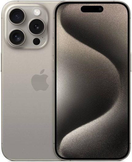 Apple iPhone 15 Pro, 6.1" OLED Super Retina XDR Display, A17 Pro Chip, 6-Core CPU, 6-Core GPU, 16-Core Neural Engine, 1TB Storage, 5G / Wi-Fi 6E, FaceID, TRA Version, Natural Titanium | S300856292