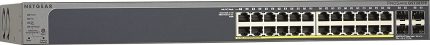 Netgear GS728TPP 24-Port Gigabit PoE+ Managed Switch, SFP, 56 Gb/s Switching, 380W Power, 24x Gigabit Ethernet Ports, Rackmount | GS728TPP-200AJS