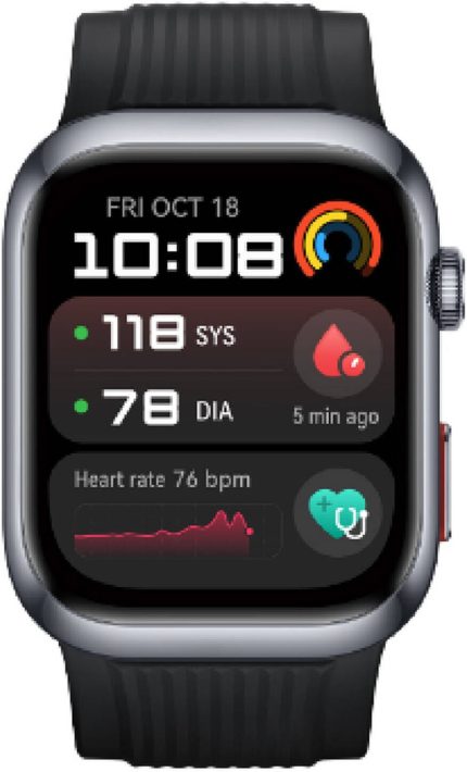 HUAWEI Watch D2 Smartwatch, 1.82" AMOLED 347 PPI Display, 130-160 mm (M), Blood Pressure Monitoring, Slim Design, Bluetooth Calling, Compatible with iOS Android, Black | Watch D2 BK