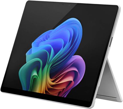 Microsoft Copilot+ PC Surface Pro Tablet, 13" 2880 x 1920 PixelSense Flow Touch 120Hz Display, Qualcomm Snapdragon X Plus, 16GB RAM, 256GB SSD, Qualcomm Adreno, Wi-Fi, Win 11, Platinum | ZHX-00001