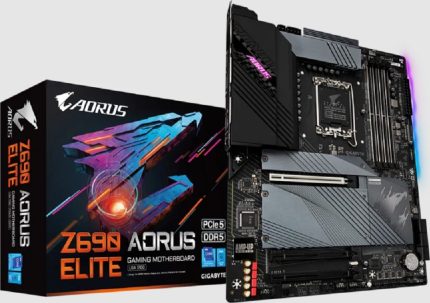 Gigabyte Z690 Aorus Elite (Rev. 1.0) ATX Motherboard, DDR5, LGA1700 Socket, Z690 Chipset, 2.5GbE LAN, Q-Flash Plus, PCI Express x16, SATA 6Gb/s, M.2, Support 2-Way AMD CrossFire | Z690 Aorus Elite