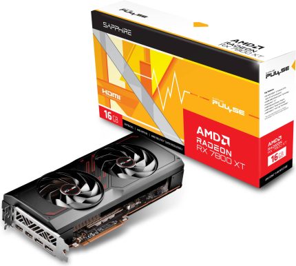 SAPPHIRE PULSE AMD Radeon RX 7800 XT 16GB DDR6 256 bit Memory, 2430 MHz Boost Clock, 19.5Gbps Memory Speed, AMD RDNA 3, PCI E 4.0, 2x HDMI 2x DisplayPort, Black | 11330-02-20G