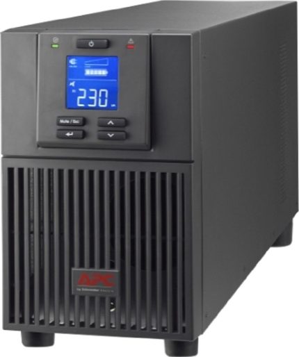 APC SRV 2000VA Easy UPS, 230V Output Voltage, Tower Type, 1600W Rated Power, 1.50m Cable Length, 4 IEC 60320 C13 Power Socket Outlets, Black | SRV2KI