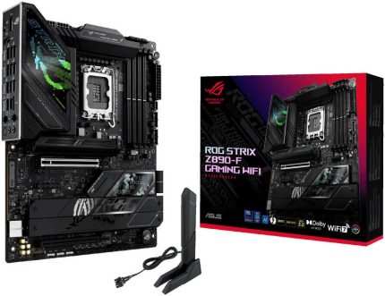 ASUS ROG Strix Z890-F Gaming Wi-Fi LGA 1851 ATX Motherboard, Intel Z890 Chipset, 4x DDR5 DIMM Slot, Up to 192GB Max Memory, Wi-Fi 7 & BT 5.4, 1x PCIe 5.0 x16 Slot, 5x M.2 Slots | 90MB1I40-M0EAY0