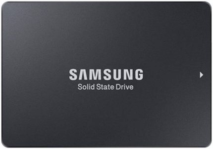 Samsung PM893 7.68TB SATA 6Gbps 2.5" Enterprise SSD, 550 MB/s Sequential Read & 520 MB/s Sequential Write Speed, 3-bit MLC V-NAND, 1.3 DWPD, Black | MZ7L37T6HBLA-00A07