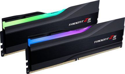 G.Skill Trident Z5 RGB 32GB (2x16GB) DDR5 Memory, 6000MHz Speed, 40-40-40-96 Latency, 1.35V, Intel XMP 3.0, Dual Channel Kit, Black | F5-6000J4040F16GX2-TZ5RK