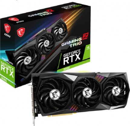 MSI GeForce RTX 3080 Gaming Z Trio 12G LHR Graphics Card, 12GB 384 Bit GDDR6X Memory, 8960 Core Units, 1815 MHz Boost, 19 Gbps Speed, 12 API, PCI Express Gen 4 Interface, DP, HDMI | 912-V389-405