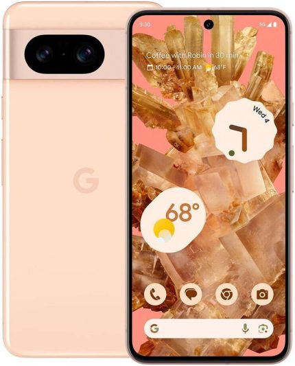 Google Pixel 8 5G Single Sim Android Smartphone, 6.2" OLED 120Hz Display, 8GB, 128GB Storage, Google Tensor G3 Chipset, Dual 50MP Main Camera, 10.5MP Selfie Camera, Rose | GP8Rose