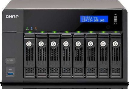 QNAP TS-853S Pro 8 Bay NAS, Intel Celeron 2.0 GHz Quad Core, 4GB | TS-853S Pro