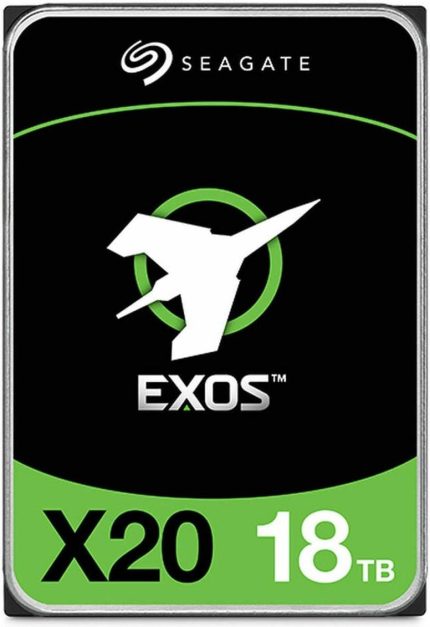 Seagate 18TB Exos X20 7200 rpm SATA III 6 Gb/s 3.5" Internal HDD, 256MB Cache, 7200 Rpm, 285 MB/s Data Transfer Rate, Customization Power Options, Advanced Data Security | ST18000NM003D