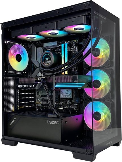 Phantom Gaming PC - AMD Ryzen 7 8700F 8 Cores 16 Threads, NVIDIA RTX 5070 Ti 16GB, 32GB DDR5 RAM 6000MHz, 1TB SSD Gen 4, 750W Gold PSU, 360mm Liquid Cooler, Wi-Fi + BT