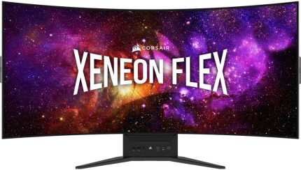 Corsair XENEON Flex 45 Gaming Monitor, 45" OLED WQHD 240Hz Bendable Display, 0.03ms Resp Time, AMD FreeSync Premium & NVIDIA G-Sync, HDR10, 2x HDMI/1x DP 4xUSB Type-C, Black 45WQHD240 | CM-9030001-PE