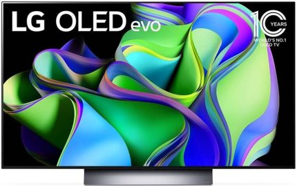 LG OLED evo C3 48" 4K Smart TV, Ultra Slim Design, α9 AI Processor 4K Gen6, ThinQ AI, WebOS, Dolby Atmos & Vision, G-sync & Freesync, Wi-Fi 5, Game Dashboard & Optimizer, HDMI/USB, Black | OLED48C36LA