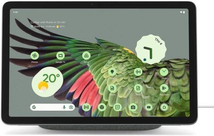 Google Pixel Tablet with Charging Speaker Dock 11" WQXGA Display, Google Tensor G2, 8GB RAM, 256GB Storage, Wi-Fi 6 / Bluetooth v5.2 Connectivity, Android OS, Hazel | GA04934-US