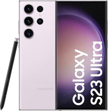 Samsung Galaxy S23 Ultra Dual SIM Smartphone, 6.8" Edge QHD+ AMOLED Display, 12GB RAM, 256GB Storage, 200 MP, 10MP, 10MP/ 12 MP Camera, 5000mAh Battery, Lavender | SM-5918BLIC