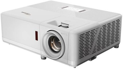 Optoma ZH507+ Projector, DLP Technology, 5500 ANSI Lumens, 20.2" to 320.4" Display Size, 1080P FHD 1920x1080 Resolution, 16:9 Native Aspect Ratio, 1.6x Zoom, White | OPZH507+