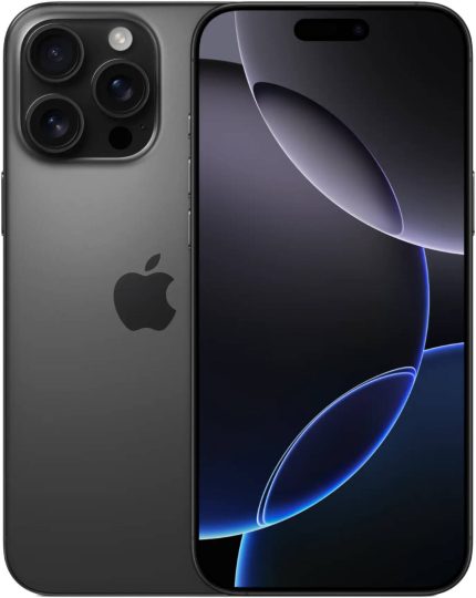 Apple iPhone 16 Pro Max, 6.9" OLED Super Retina XDR Display, A18 Pro Chip, 6-Core CPU, 6-Core GPU, 16-Core Neural Engine, 1TB Storage, 5G/Wi-Fi 7, Face ID, INTL Ver, Black Titanium | iP16PRM-1TBBT