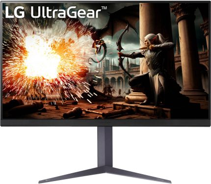 LG UltraGear Gaming Monitor, 32" IPS Display, QHD Resolution, 180Hz Refresh Rate, 1ms (GtG @ Faster) Response Time, NVIDIA G-SYNC Compatible, AMD FreeSync, Black | 32GS75Q