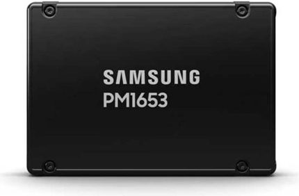 SAMSUNG PM1653 960 GB SAS 24Gbps 2.5" Enterprise Internal SSD, Up to 4200 MB/s Seq Read & Up to 1200 MB/s Seq Write Speeds, 128-layer V-NAND Technology, Black | MZILG960HCHQ-00A07