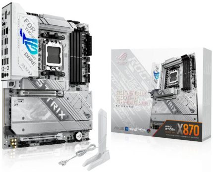 ASUS ROG STRIX X870-A GAMING WIFI ATX Motherboard, AMD X870 Chipset, 4x DIMM DDR5 Slots, 192GB Max Memory, 4x M.2 Slots, 1x PCIe 5.0, 1x PCIe 4.0, HDMI Port, DisplayPort | 90MB1IF0-M0EAY0