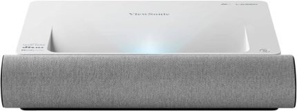 ViewSonic X2000L-4K 4K HDR Ultra Short Throw Smart Laser Projector2,000 ANSI Lumens, WiFi / Bluetooth, HDR/HLG Support, Harman Kardon Audio with Dolby/DTS support, USB / HDMI / RJ45, White | X2000L-4K