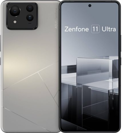 Asus Zenfone11 Ultra Mobile Phone, 6.78" FHD+ Flexible AMOLED Display, Qualcomm Snapdragon 8 Gen 3 Processor, 12GB RAM, 256GB Storage, Android 14 OS, Misty Grey | ZENFONE11MG