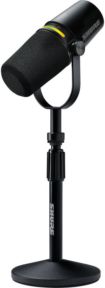 Shure MV7+ Podcast Microphone Bundle, LED Touch Panel, USB-C & XLR Outputs, Auto Level Mode, Digital Pop Filter, Reverb Effects, Podcasting, Streaming, Recording, Black | MV7+-K-BNDL