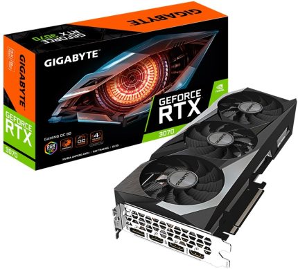 Gigabyte GeForce RTX 3070 Gaming OC 8G Graphics Card, 1‎815 MHz GeForce RTX™ 3070, 8GB GDDR6, 2‎56-bit, PCI-E 4.0 x 16 - Black | GV-N3070GAMING OC-8GD