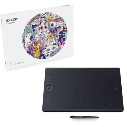 Wacom Intuos Pro Creative Graphic Pen Tablet - Large with Pro Pen 2, 8192 Pen Pressure Levels USB On-The-Go Adapter, Super-slim Tablet Design With Compact Footprint, Black | PTH-860-N
