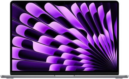 Apple MacBook Air 15-inch (2023) Notebook, Liquid Retina Display, Apple M2 Chip, 8GB RAM, 256GB SSD, 8-core CPU, 10-core GPU, 16-core Neural Engine, MacOS Ventura, English Keyboard, Space Grey | MQKP3
