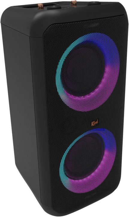 Klipsch GIG XXL Party Speaker With Mic, Powerful Bluetooth Speaker with 6.5" Woofer, 2" Tweeter, 8-Hour Battery, IPX4 Splashproof, USB Type-A, Dual RCA Stereo Inputs, Black | GIG XXL