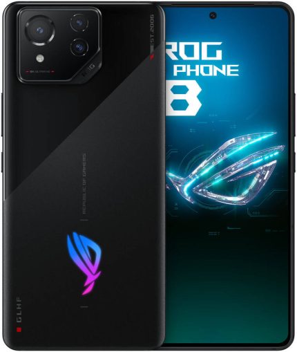 ASUS ROG Phone 8 5G Dual Sim Gaming Phone, 6.78" FHD+ 165Hz AMOLED Display, Qualcomm Snapdragon 8 Gen 3, 12GB RAM, 256 ROM, Adreno 750 GPU, Android 14, INTL Version, 5500mAh, Phantom Black | ROG-8-PB
