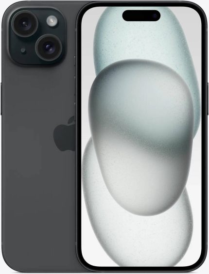 Apple iPhone 15, 6.1" Super Retina XDR OLED Display, A16 Bionic Chip, 6-Core CPU, 5-Core GPU, 16-Core Neural Engine, 256GB Storage, 5G/Wi-Fi, Facetime, Face ID, INTL Version, Black | iP15-INTL