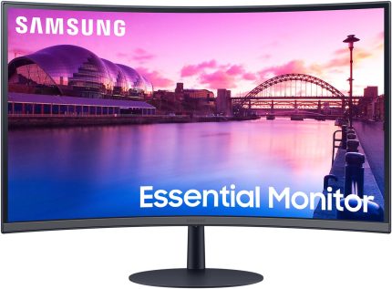 SAMSUNG 32" Curved Monitor with 1000R Curvature, Bezeless Design, FullHD VA 75 Hz Display, 4(GTG) Response Time, AMD FreeSync, Game Mode, 2x HDMI 1.4 / 1x DisplayPort 1.2, Black | LS32C390EAMXUE