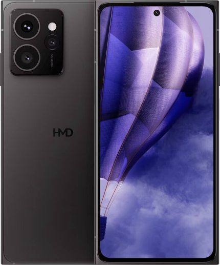 HMD Skyline 5G Dual Sim Mobile Phone, 6.55" FHD+ 144Hz P-OLED Display, Snapdragon 7s Gen 2 Chipset, 12GB RAM, 256GB ROM, Adreno 710 GPU, Android 14, 4600mAh Battery, Twisted Black | TA-1600