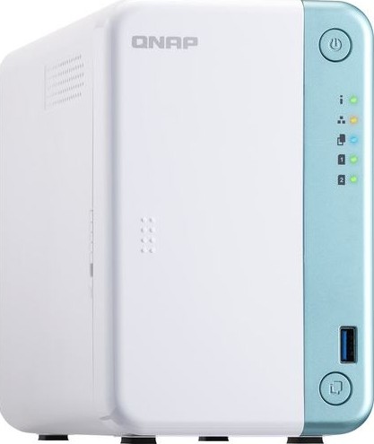 QNAP TS-251D-2G 2-Bay NAS Enclosure, Intel Celeron 2.0 GHz Dual-Core CPU, 2GB DDR4 RAM, 2 x USB 3.1 Gen 1 + 3 x USB 2.0 Ports | TS-251D-2G