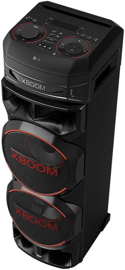 LG XBOOM Party Speaker System with Bluetooth, DJ Effects, Multi-Color RGB Lighting, Karaoke Mode, and Wireless Party Link, Ultimate Sound and Entertainment Experience for Parties and Events | RNC9