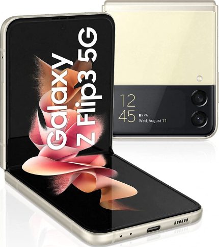 Samsung Galaxy Z Flip3 5G Single SIM and e SIM Smartphone, 256GB Storage and 8GB RAM - Cream