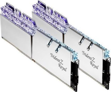 G.Skill Trident Z Royal RGB, 64GB (2x 32GB), 32000MHz, 1.4V , Dual Channel Kit silver | F4-3200C16D-64GTRS