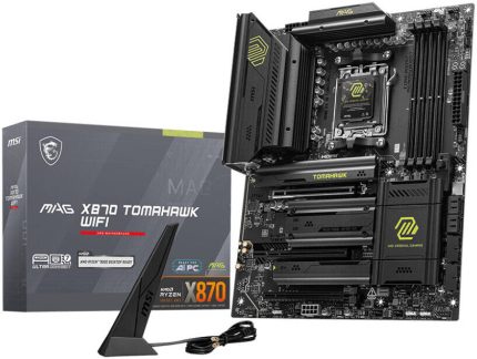 MSI MAG X870 TOMAHAWK WIFI AXT Motherboard, AMD X870 Chipset, 4x UDIMM DDR5 Slots, 256GB Max Memory, 4x M.2 Slots, HDMI Port, 2x Type-C DisplayPort, Black | 911-7E51-001 / 010