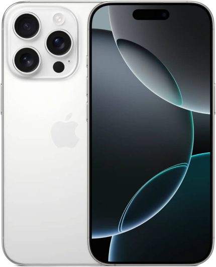 Apple iPhone 16 Pro, 6.3" OLED Super Retina XDR Display, A18 Pro Chip, 6-Core CPU, 6-Core GPU, 16-Core Neural Engine, 1TB Storage, 5G/Wi-Fi 7, Face ID, INTL Ver, White Titanium | iP16PR-1TBINTLWT