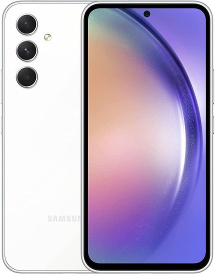 Samsung Galaxy A54 Dual SIM Smartphone, 6.4" Super AMOLED, 120Hz, 8GB RAM, 256GB Storage, 4G LTE / 5G,50MP, 12MP, 5MP / 32MP Camera, 5000mAh Battery, UAE Version, Awesome White | ‎SM-A546EZWDMEA