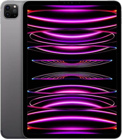 Apple iPad Pro (2022), 11" Liquid Retina Display, 512GB Storage, M2 Chip with 8-Core CPU & 10-Core GPU, WiFi + Cellular, Face ID, USB-C / Thunderbolt / USB 4, Intel Version, Space Gray | iPad-Pro-512