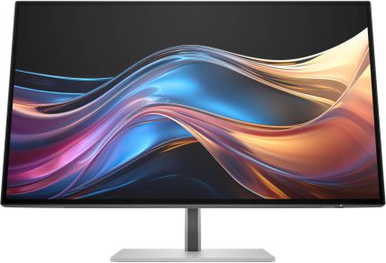 HP Series 7 Pro 27 inch QHD IPS Black Monitor, 5ms GtG Response Time, 400 nits Brightness, Ambient Light Sensor, AMD FreeSync Premium, Factory Color Calibration, 1x USB-C, Black- Silver | 8J4D8AA#ABA