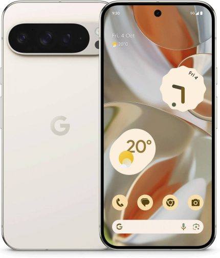 Google Pixel 9 Pro XL Dual Sim Mobile Phone, 6.8" LTPO OLED 120Hz Display, Google Tensor G4, 16GB RAM, 128GB ROM, Mali-G715 MC7, Android 14, 5060mAh Battery, Porcelain | PXL9-PRO-XL PL