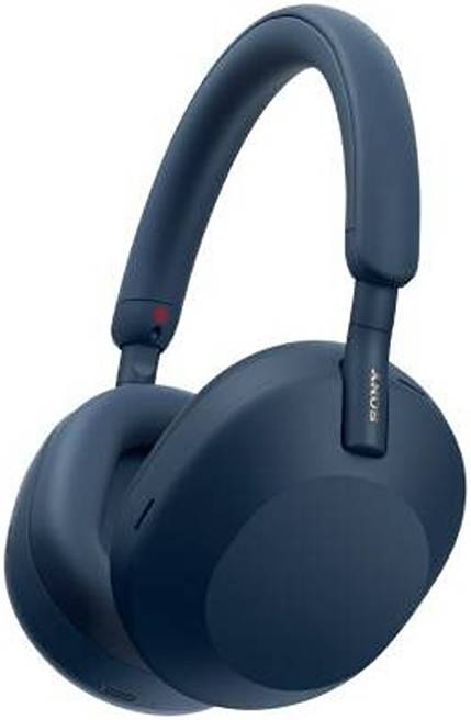 Sony Wireless Noise Canceling Bluetooth Headphone, Magnificent Sound, 30 Hour Battery Life, 32.81 ft Effective Range, 2.4 GHz Band Frequency, Detachable Cord, Closed Dynamic, Blue | WH-1000XM5-BL